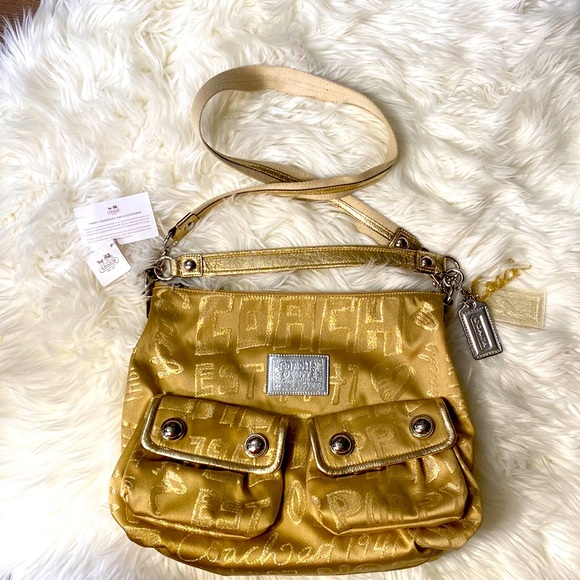 Coach Handbags - Coach Gold Poppy Crossbody Shoulder Bag Purse